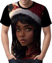 Camisa Camiseta Tshirt Natal Festa Elfa Negra Preta Duende 2