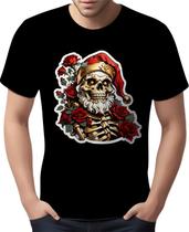 Camisa Camiseta Tshirt Natal Festa Papai Noel Caveira Dark 4 Camisa Camiseta Tshirt Natal Festa Papai Noel Caveira Dark 4