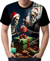 Camisa Camiseta Tshirt Natal Festas Caveira de Natal HD 1 - Enjoy Shop