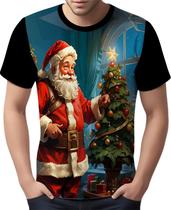 Camisa Camiseta Tshirt Natal Festas Papai Noel Trenó Neve 2