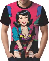 Camisa Camiseta Tshirt Pin Up Mu.lher Morena Pop Art Moda 10