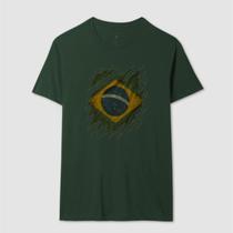 Camisa Camiseta Unissex Bandeira Brasil Direita Politica 100 algodão Estilosa Confortavel Tendencia