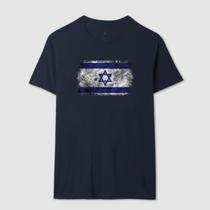 Camisa camiseta Unissex Bandeira Israel direita Politica 100 Algodão Tendencia Confortavel