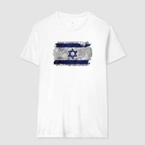 Camisa camiseta Unissex Bandeira Israel direita Politica 100 Algodão Tendencia Confortavel