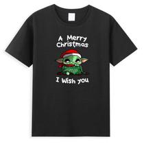 Camisa Camiseta Unissex Merry Christma Yoda Star Wars Natal