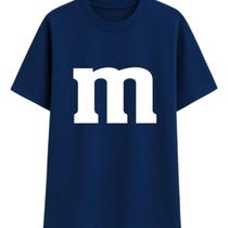 Camisa Camiseta Unissex MM Chocolate Doce Fantasia Carnaval Bloquinho Folia Personagem Grupo Algodão