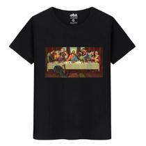 Camisa Camiseta Unissex Santa Ceia Jesus Cristo Religioso Religião Cristã Cristianismo Algodão Confortavel Casual