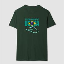 Camisa Camiseta Unissex Todo Mundo Usaa Havaianas 100 Algodão Confortavel Casual