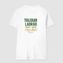 Camisa Camiseta Unissex Tolerar Ladrão É Trair A Nação 100 Algodão Confortavel Casual Camisa Camiseta Unissex Tolerar Ladrão É Trair A Nação 100 Algodão Confortavel Casual