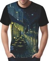Camisa Camiseta Van Gogh Releitura Café no Terraço à Noite 1