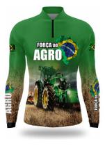 Camisa Camisetas Blusa Do Agro Com Proteção Uv50+ Força Agro - Fisherman Brasil