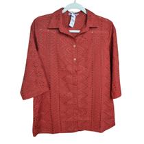 Camisa Camisete Feminina Laise 100% Algodão Com Manga 3/4 Terracota Marrom Plus Size Doce Brisa Camisa Camisete Feminina Laise 100% Algodão Com Manga 3/4 Terracota Marrom Plus Size Doce Brisa