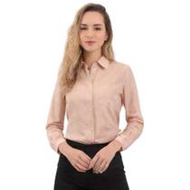 Camisa Camisete Social Feminina Manga Longa Viscose