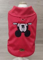Camisa Carinha Mickey Vermelha para cachorro e gato Tamanho:P