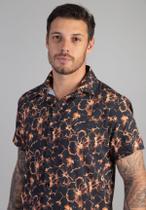 Camisa Casual Abstract Dark Flowers Camisa Casual Abstract Dark Flowers