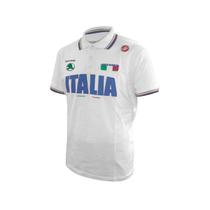 Camisa Casual Castelli Azzurro Italia Skoda Polo Manga Curta