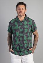 Camisa Casual Dark Leaves