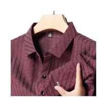 Camisa Casual De Negócios Masculina De Manga Curta Estampada Sem Necessidade De Passar Confortável