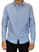 Camisa casual masc ml micro xadrez azul 120701078 Camisa casual masc ml micro xadrez azul 120701078