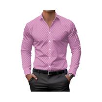 Camisa Casual Masculina Com Estampa Xadrez, Clássica, De Manga Longa, Básica, Moda Do Dia a Dia