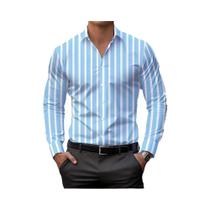 Camisa Casual Masculina Com Estampa Xadrez, Clássica, De Manga Longa, Básica, Moda Do Dia a Dia