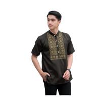 Camisa Casual Masculina Com Gola Alta Impressa Em 3D Para Celebrações Do Ramadã E Reuniões
