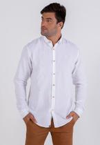 Camisa casual masculina manga longa comfort pienza branco
