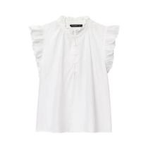 Camisa Casual Solta Feminina Neon Com Gola De Linho E Manga Curta Verão 2025
