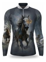 Camisa Cavalo Cavalgada Agro Rural Proteção Solar Uv50+