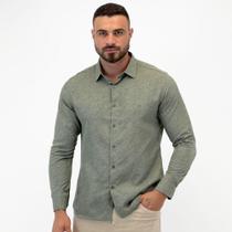 Camisa Caw Slim Manga Longa Mescla Masculina Camisa Caw Slim Manga Longa Mescla Masculina