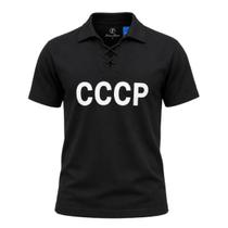 Camisa CCCP Retrô Preta Goleiro Yashin - Masculino Tamanho:PCor:Preto Camisa CCCP Retrô Preta Goleiro Yashin - Masculino Tamanho:PCor:Preto