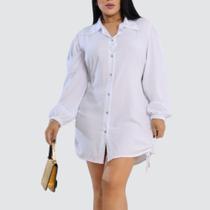 Camisa Chemise com Elastico na Cintura Feminino