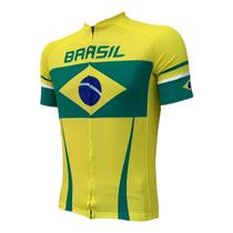 Camisa Ciclismo Advanced Brasil 2021 Feminina (Ziper Total) - Amarelo