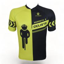 Camisa Ciclismo Advanced Respeite O Ciclista - Amarelo Limão
