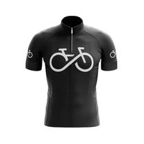 Camisa Ciclismo Bike Forever Preta Manga Curta Ziper Fitness Mtb Dry Fit Esporte Camisa Ciclismo Bike Forever Preta Manga Curta Ziper Fitness Mtb Dry Fit Esporte