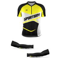 Camisa Ciclismo Bike Sportbay Manga Curta + Manguito Protetor Pro Tork