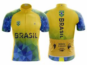 Camisa ciclismo Brasil manga curta