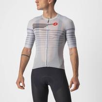 Camisa ciclismo castelli men - climbers 3.0 sl - silver gray