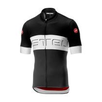 Camisa Ciclismo Castelli Prologo VI Preto e Branco Masculino
