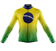 Camisa Ciclismo Copa Brasil Manga Longa Decole Uv Bike Mtb