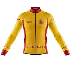 Camisa Ciclismo Copa Espanha Manga Longa Decole Uv Bike Mtb - Camisa Ciclismo Copa Espanha Manga Longa Decole Uv Bike Mtb -