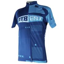 Camisa Ciclismo Curta Classic ERT Mtb Azul Com Bolsos Uv+