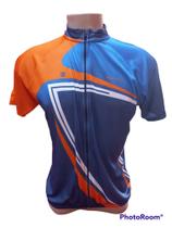 Camisa Ciclismo Elite Masc 135240 Azul/Laranja tamanho: G
