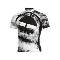 Camisa ciclismo ert classic black & white unissex