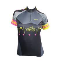 Camisa Ciclismo Feminina Be Fast Bike Coração Bike Mtb Camisa Ciclismo Feminina Be Fast Bike Coração Bike Mtb