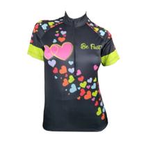 Camisa Ciclismo Feminina Be Fast Coração Bike Mtb Camisa Ciclismo Feminina Be Fast Coração Bike Mtb