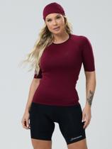 Camisa Ciclismo Feminina Fit Pro Bordô Savancini (4316)