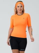 Camisa Ciclismo Feminina Fit Pro Laranja Neon Savancini (4316)