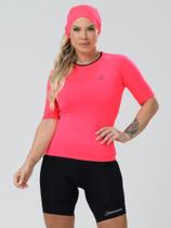 Camisa Ciclismo Feminina Fit Pro Rosa Neon Savancini (4316)