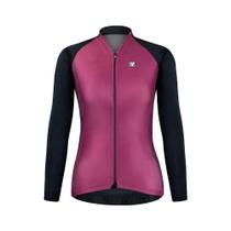 Camisa Ciclismo Feminina Free Force Manga Longa Peluciada